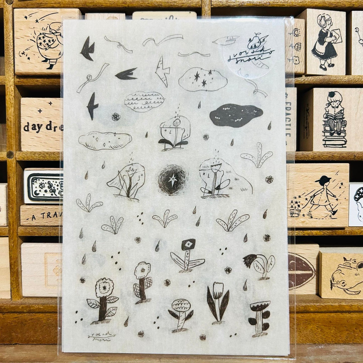 avocadomori Overcast Diary Transfer Sticker Sheets