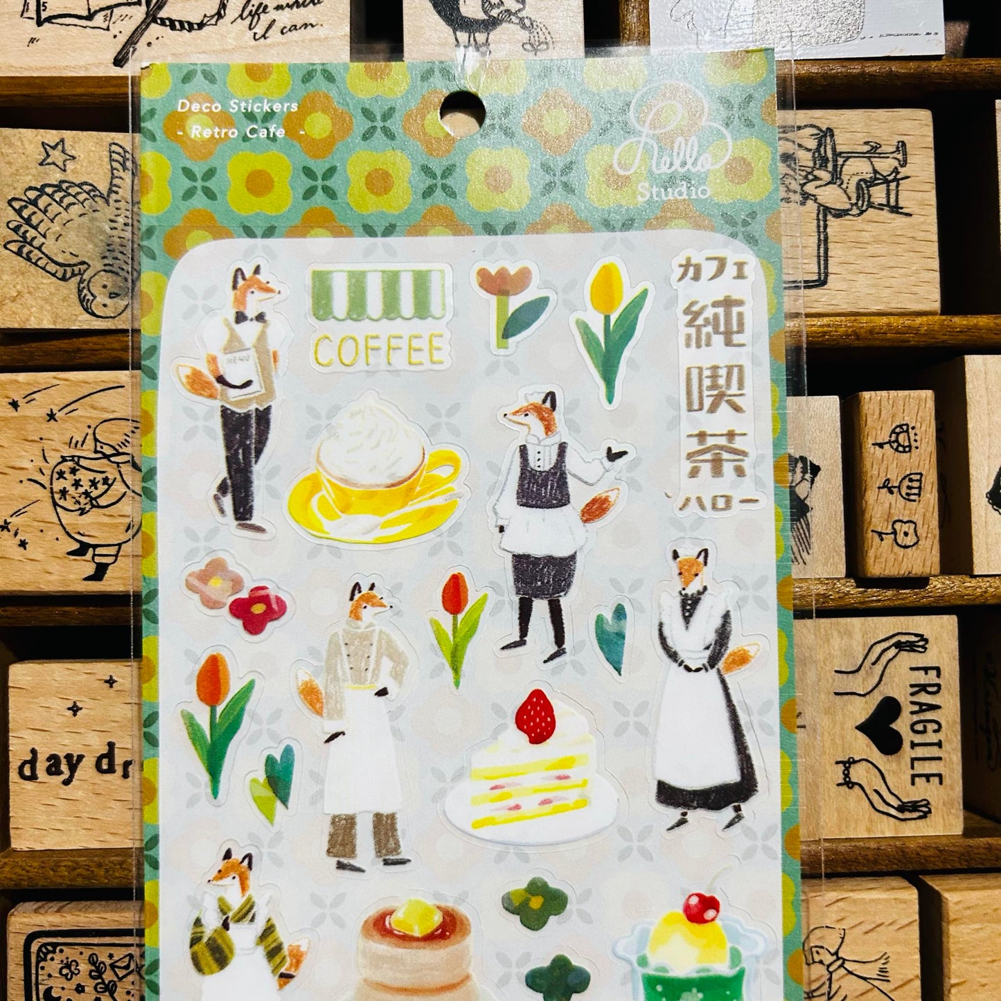 Hello Studio Retro Cafe Sticker Sheet