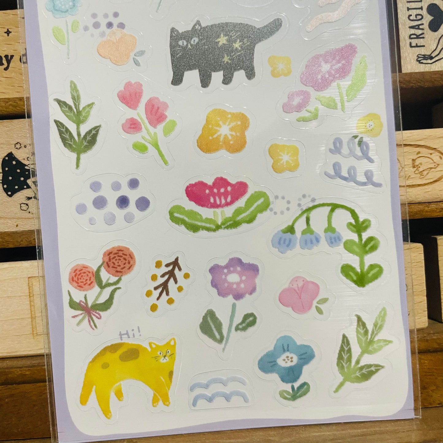 SUNNY Language of Flowers Blue Transparent Sticker Sheet