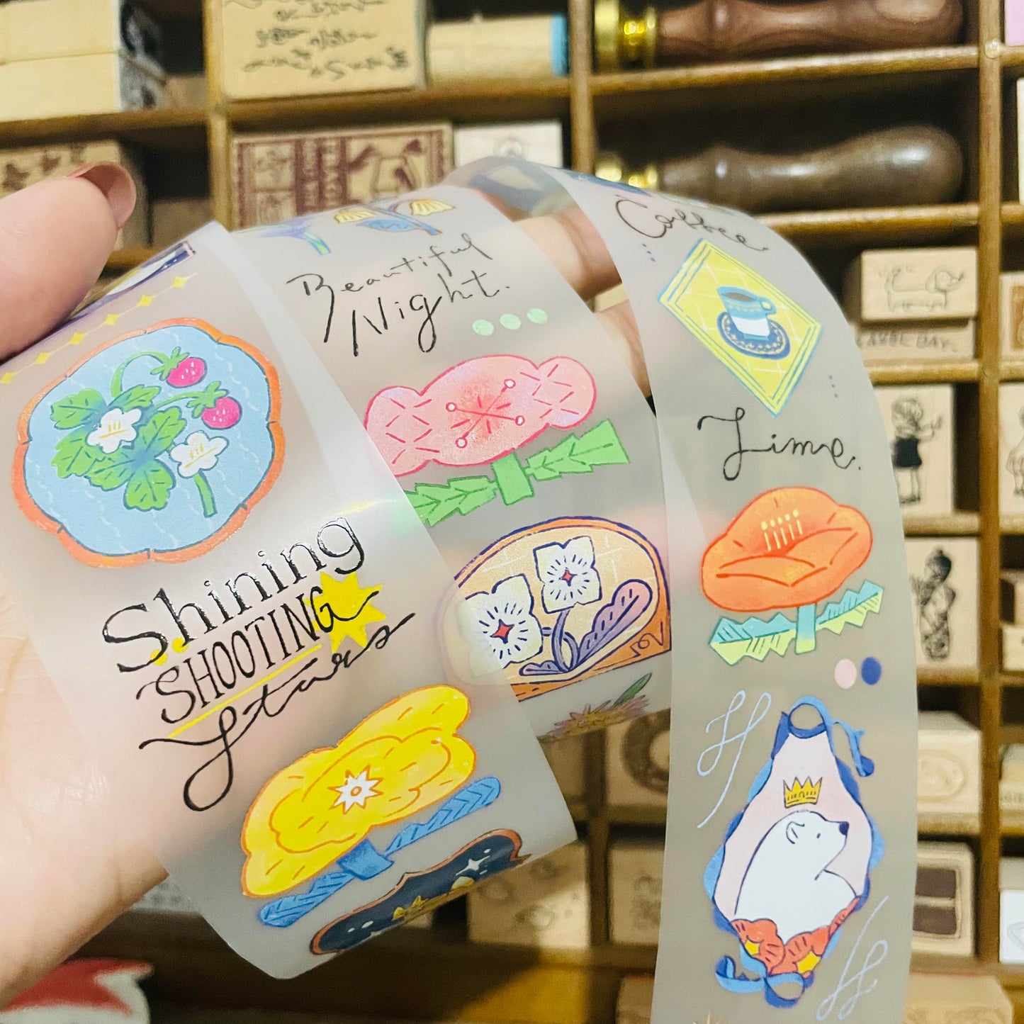 OURS Studio Bedtime Story PET Tape Roll and Samples