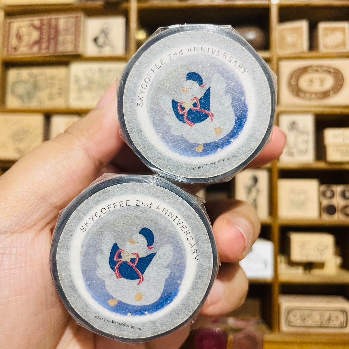 Sky Coffee Go Ahead PET Tape Roll and Samples