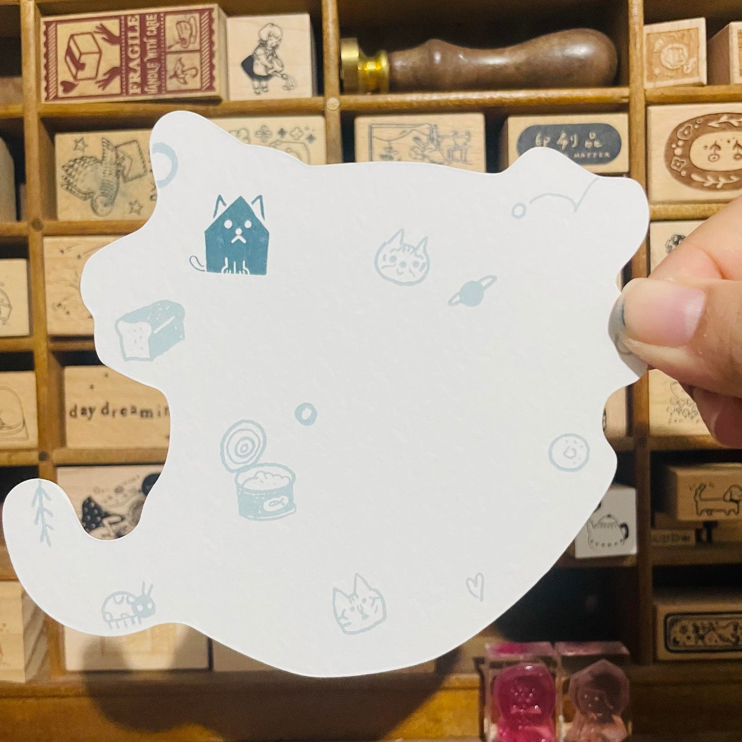 Dayuyoyo Dual Cat-Shaped Postcard