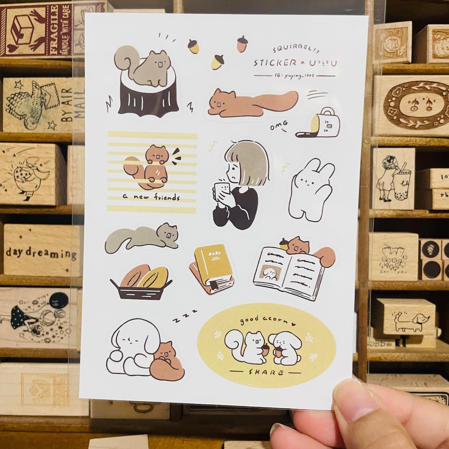 YuYing Squirrel?! Sticker Sheet