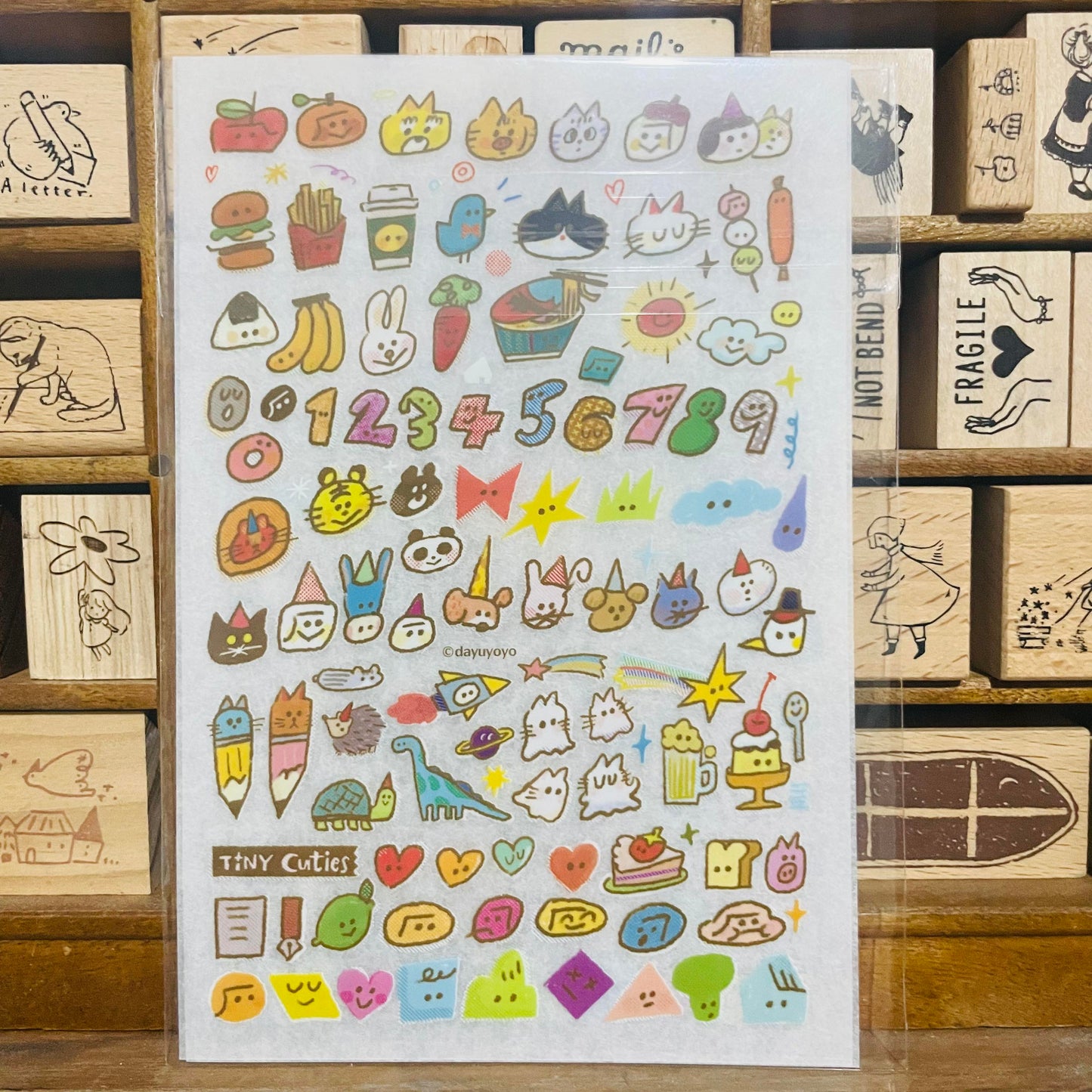 Dayuyoyo Tiny Cuties Transfer Sticker Sheet Set