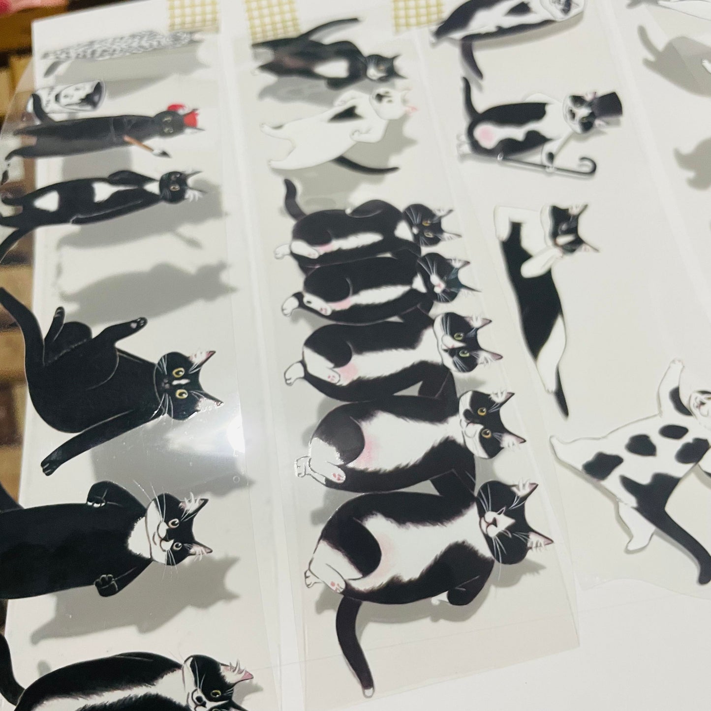 Davidcookslove Black/White Cats PET Tape Samples and Rolls