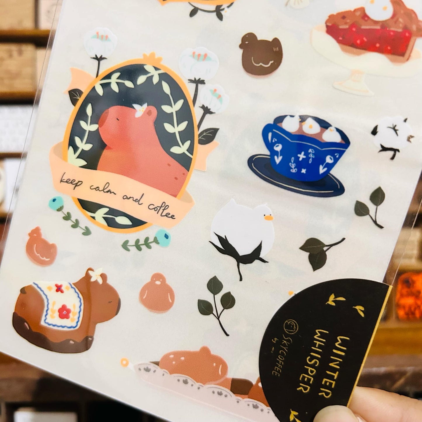 Sky Coffee Winter Whisper Transfer Sticker Sheet Set