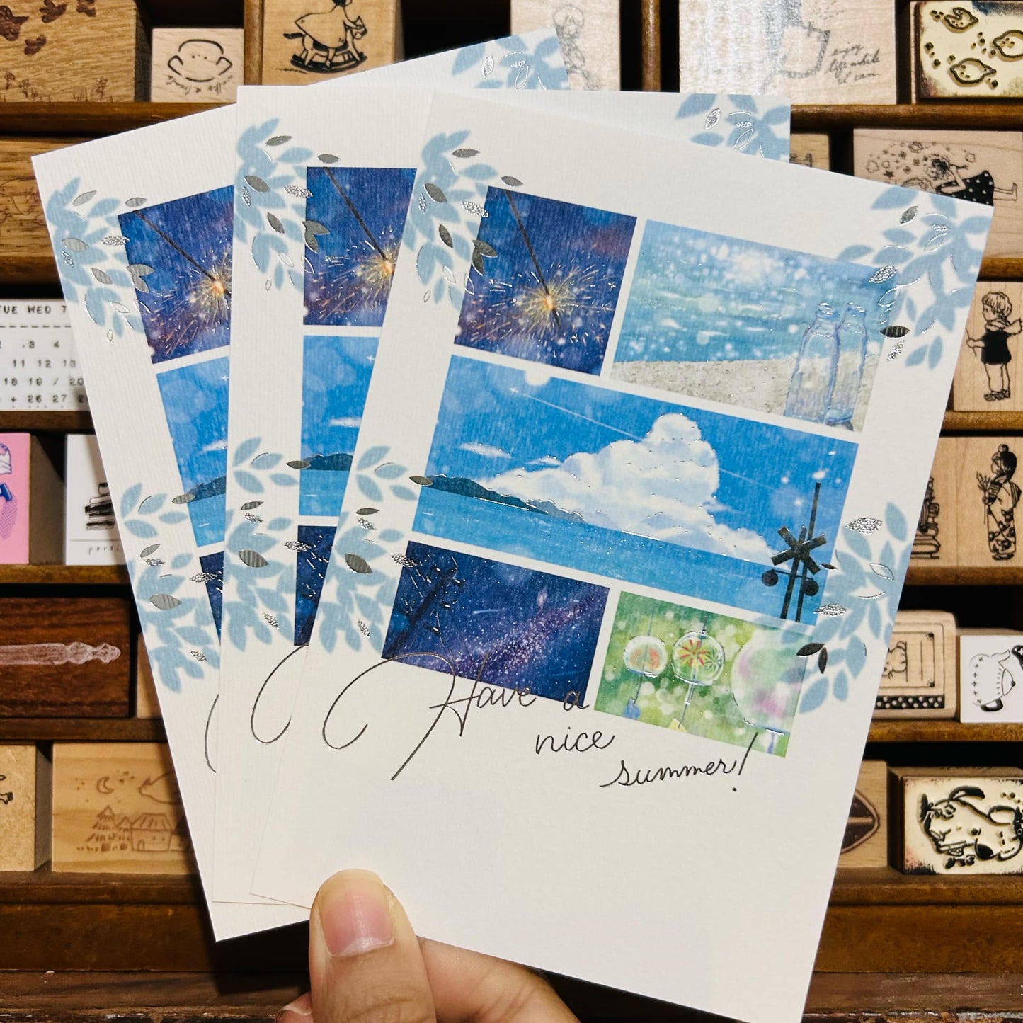 Sanrio Summer Scenery Foiled Postcard Pack