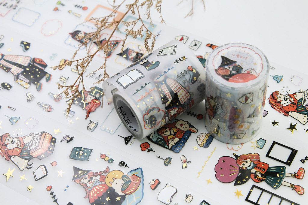 wohenlanduo Little Witch Daily Life PET Full Roll and Samples