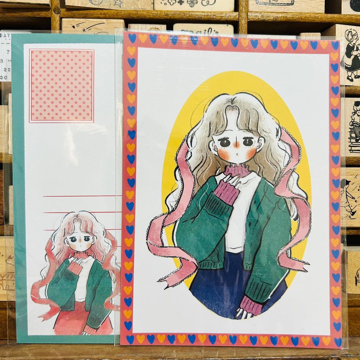 Ann Di Ribbon Lace Postcard