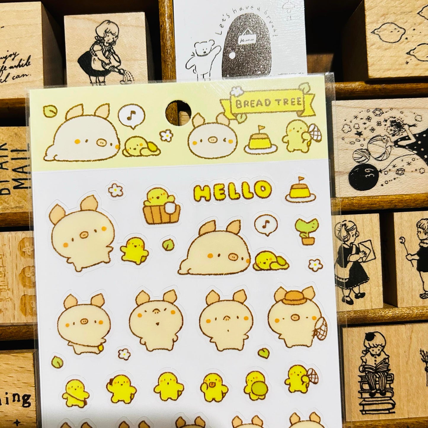 Bread Tree Hello! Sticker Sheet Transparent