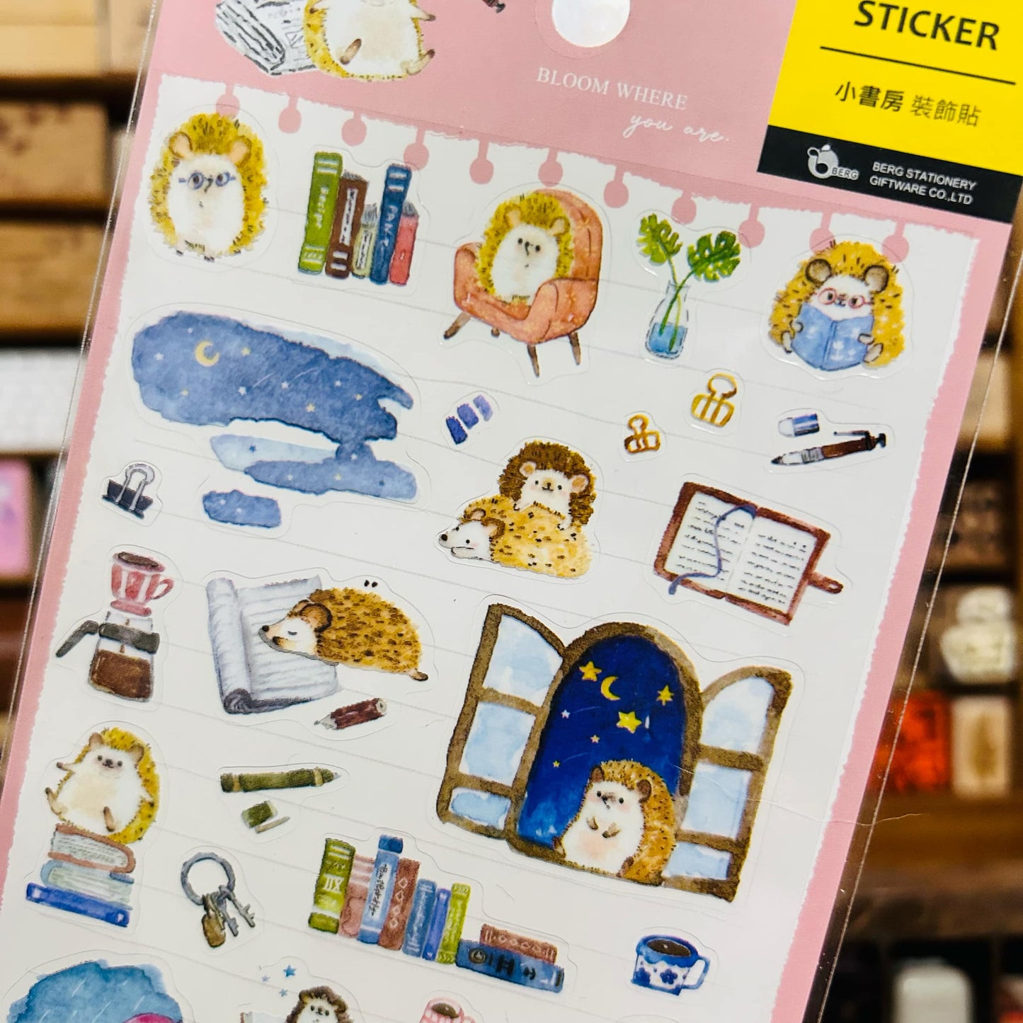 BERG x Pion Porcupine B Transparent Sticker Sheet