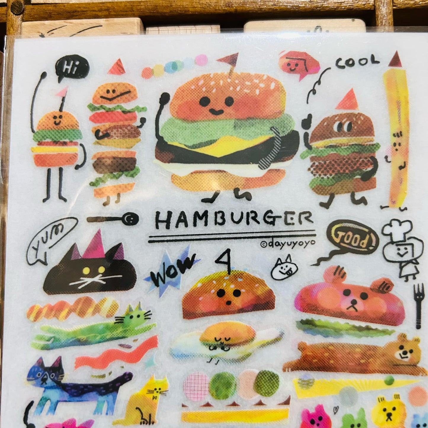 Dayuyoyo Hamburger Transfer Sticker Sheet Set