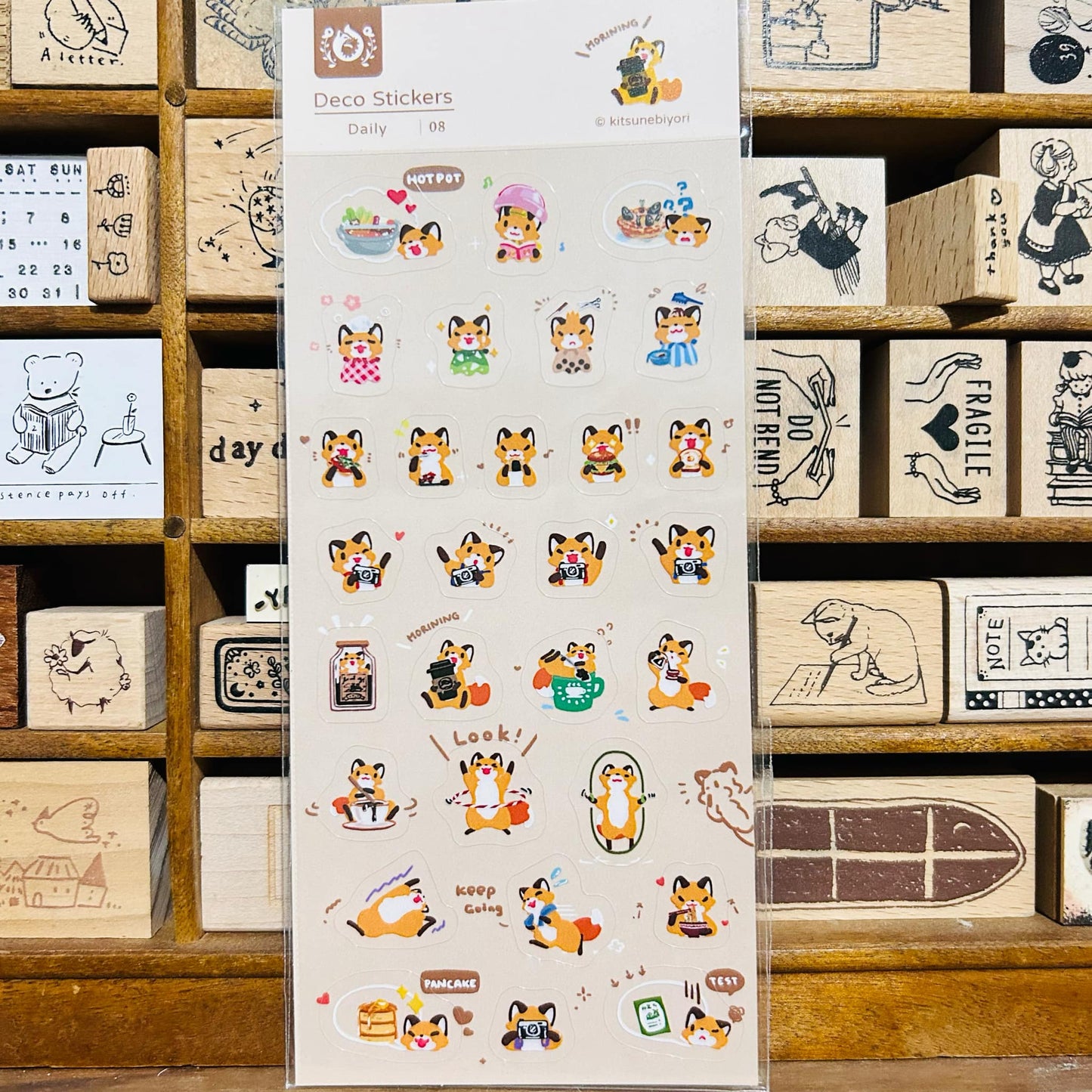 Kitsunebiyori Daily Sticker Sheet