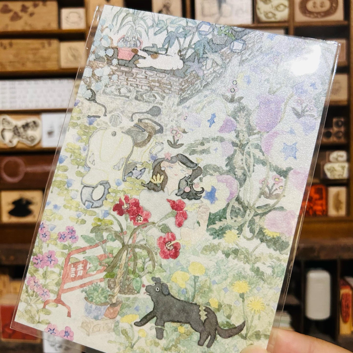 misshoegg Corner Garden Postcard