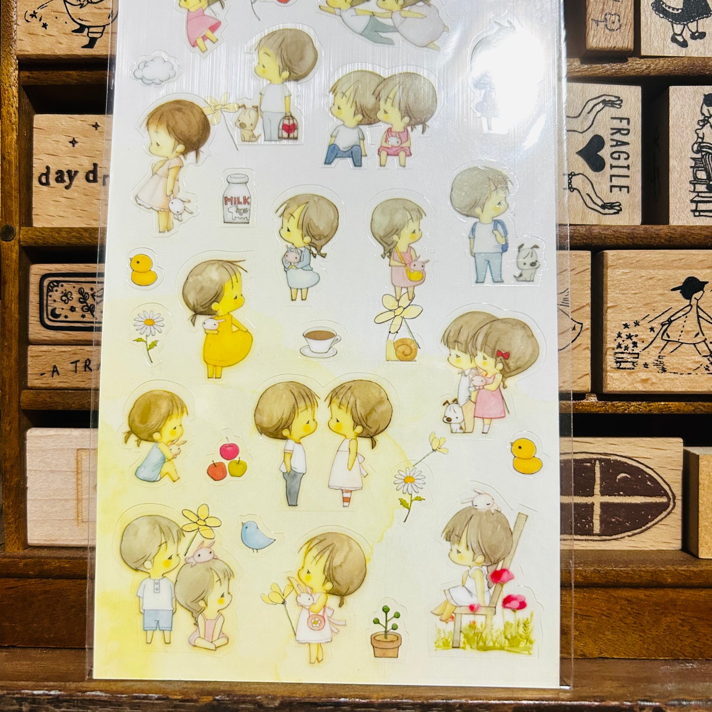 Amy and Tim Transparent Sticker Sheet Version 2