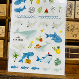 Cindy Chu Illustration Whale Planner Transparent Sticker Sheet #2
