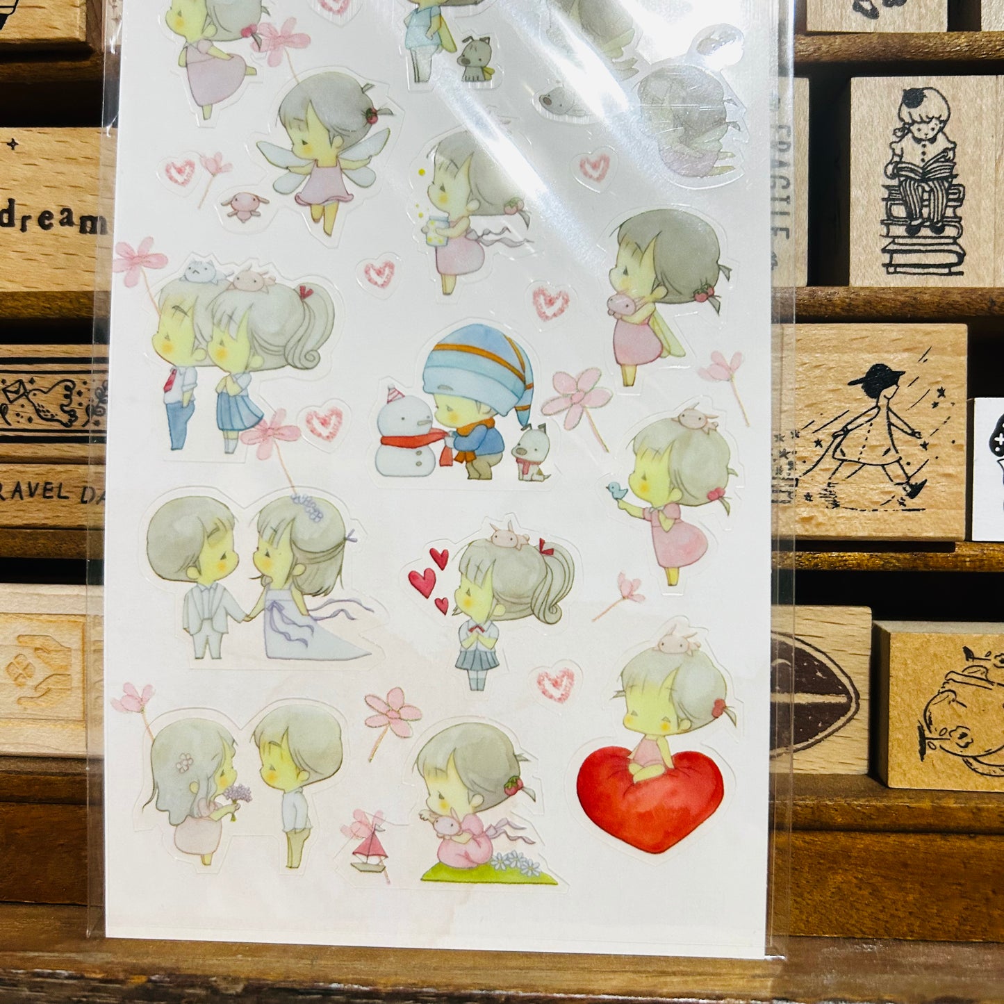 Amy and Tim Transparent Sticker Sheet Version 1