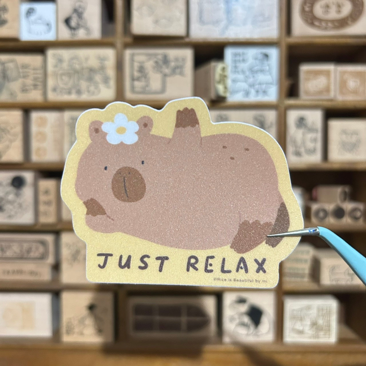 Sky Coffee Just Relax Waterproof Sticker