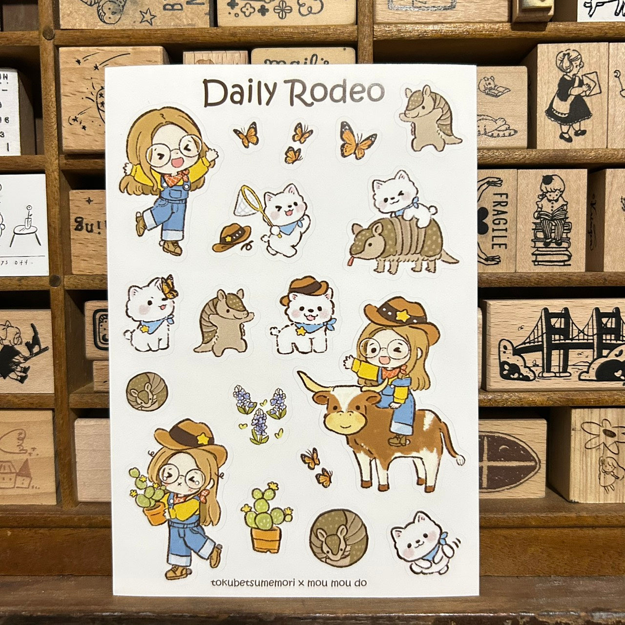 Tokubetsumemori x mou mou do Daily Rodeo Sticker