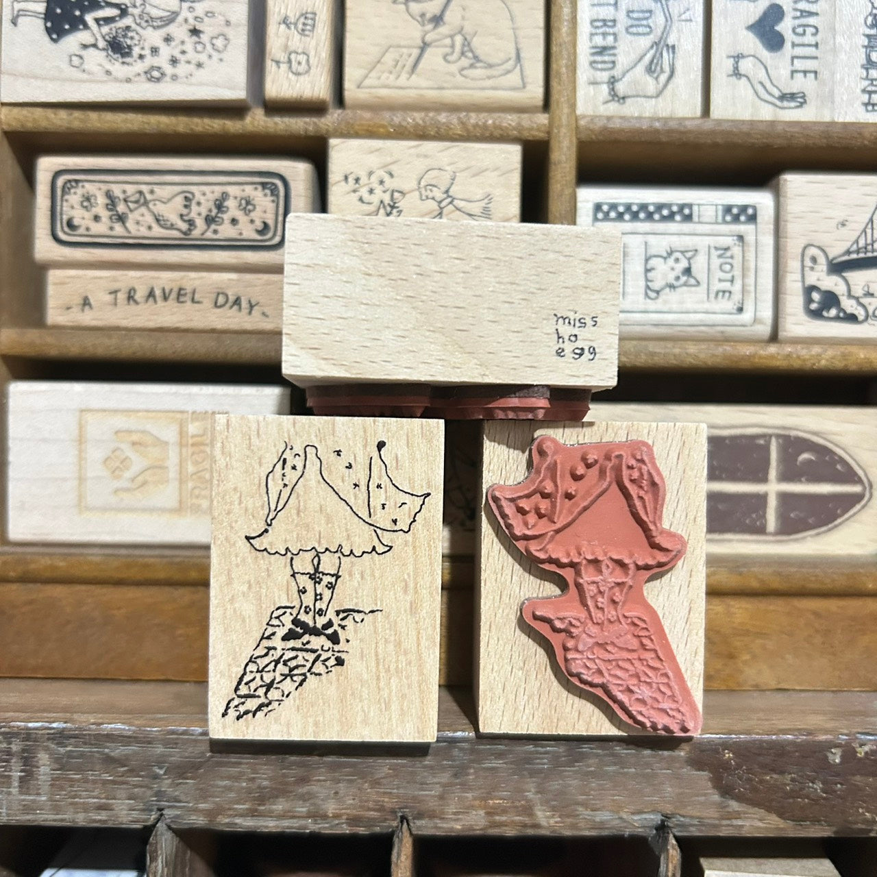 misshoegg Mosaic Floor Wood Stamp