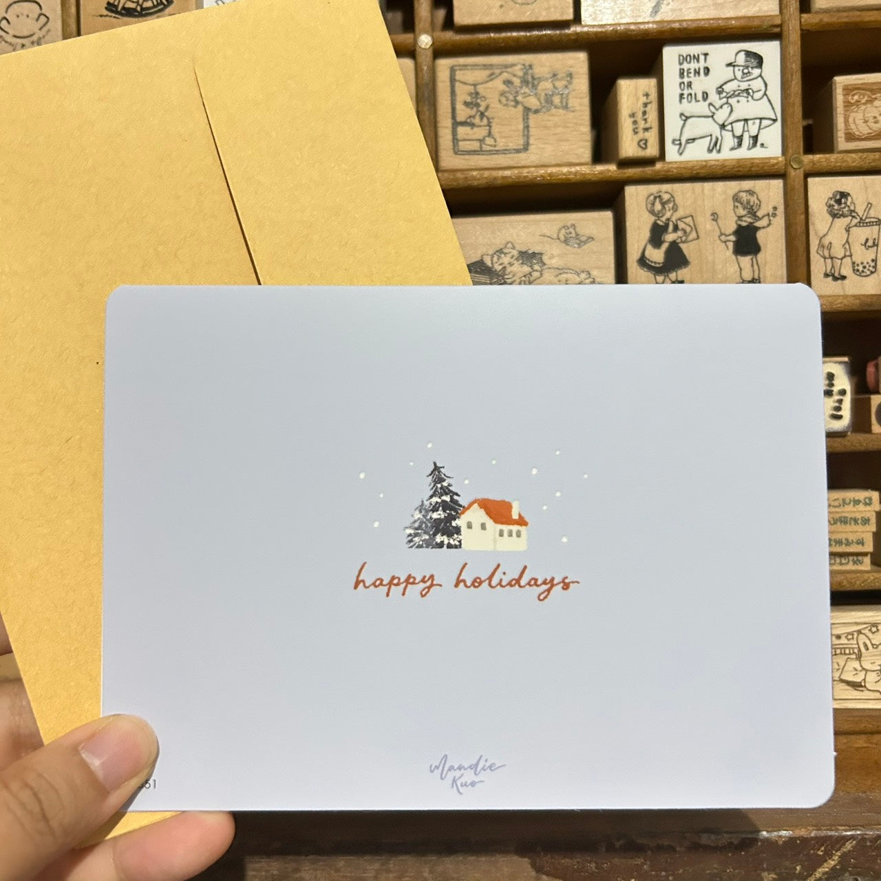 Mandie and Friends Happy Holidays Card