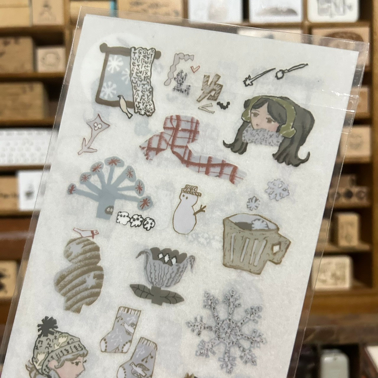 misshoegg Blue Winter Transfer Sticker Sheets