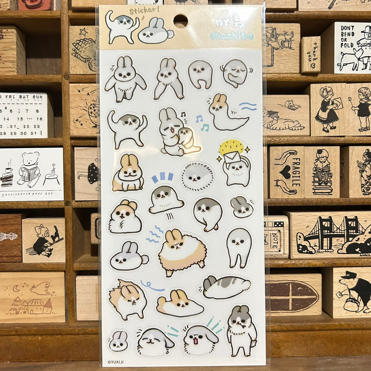 Machiko Transparent Sticker Sheet Crazy