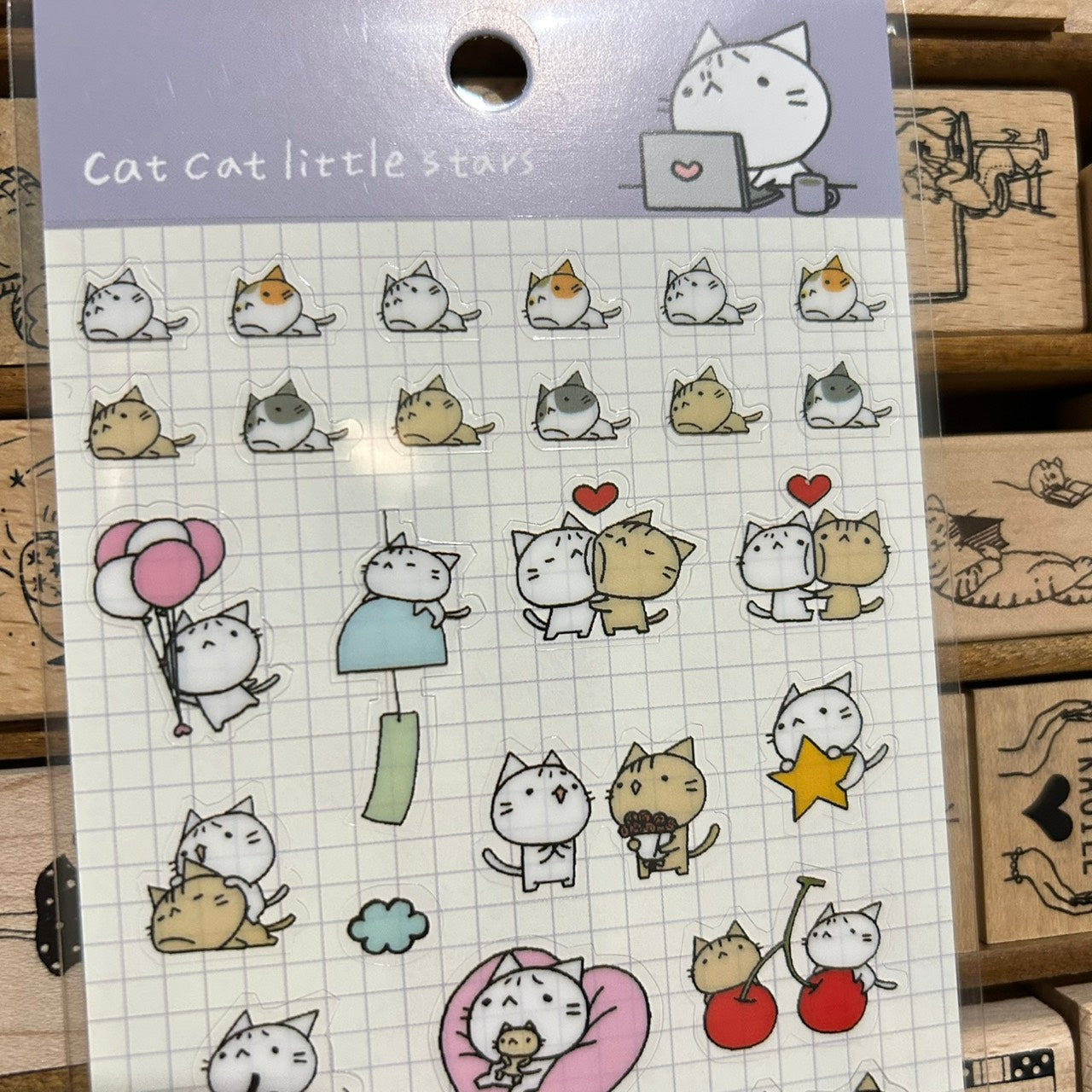 CAT CAT Daily Life Transparent Sticker Sheet