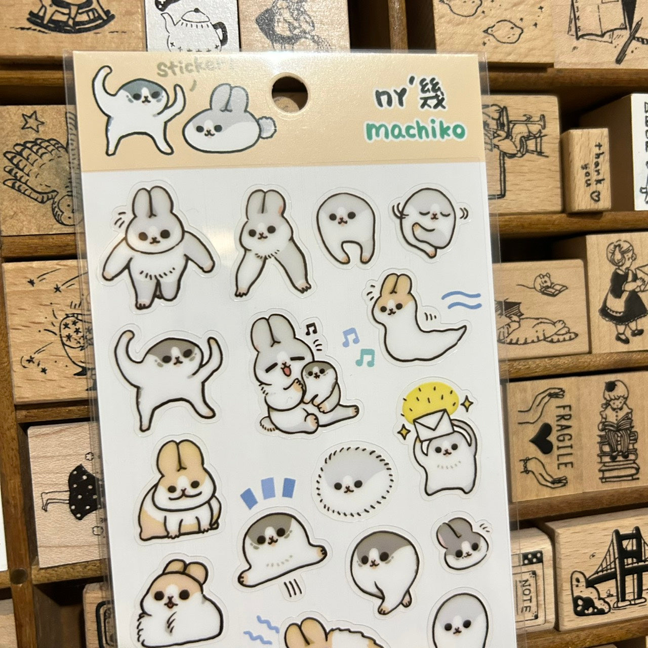 Machiko Transparent Sticker Sheet Crazy