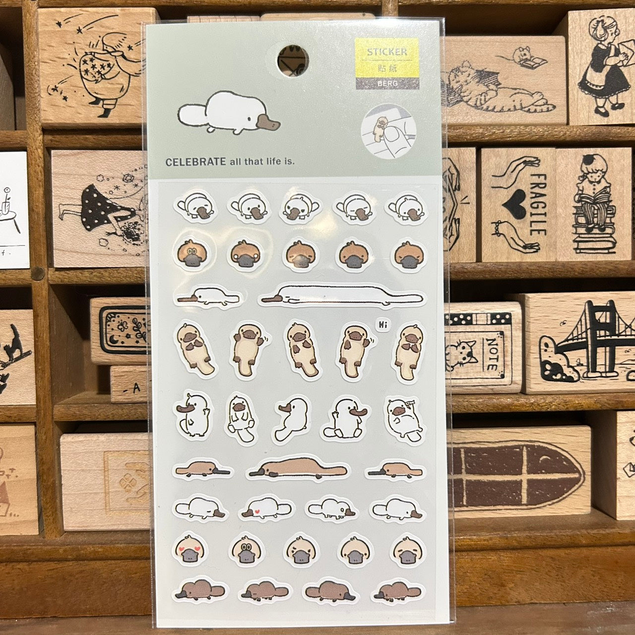 BERG mini Platypus Sticker Sheet