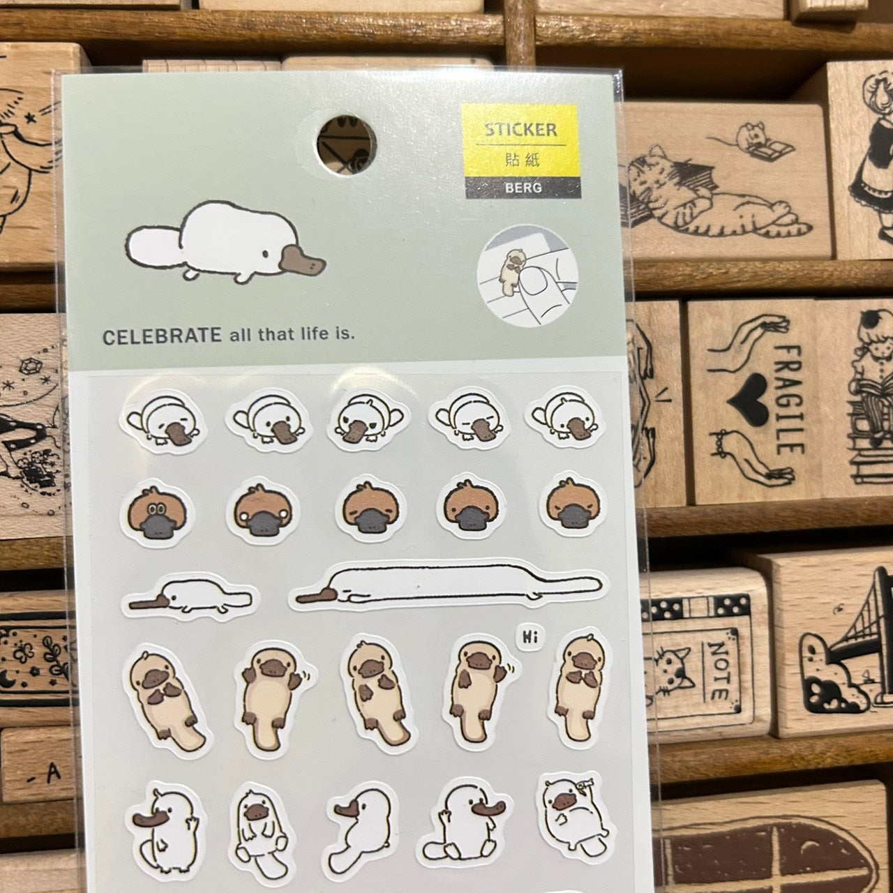 BERG mini Platypus Sticker Sheet