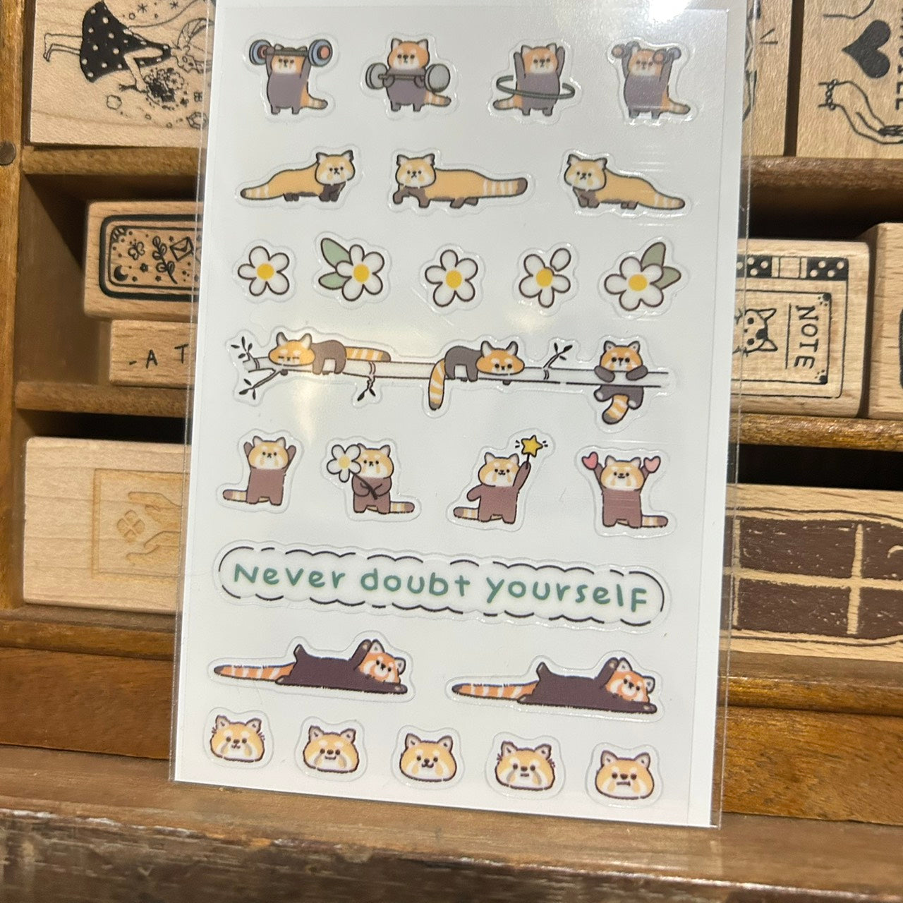BERG mini Red Panda Sticker Sheet