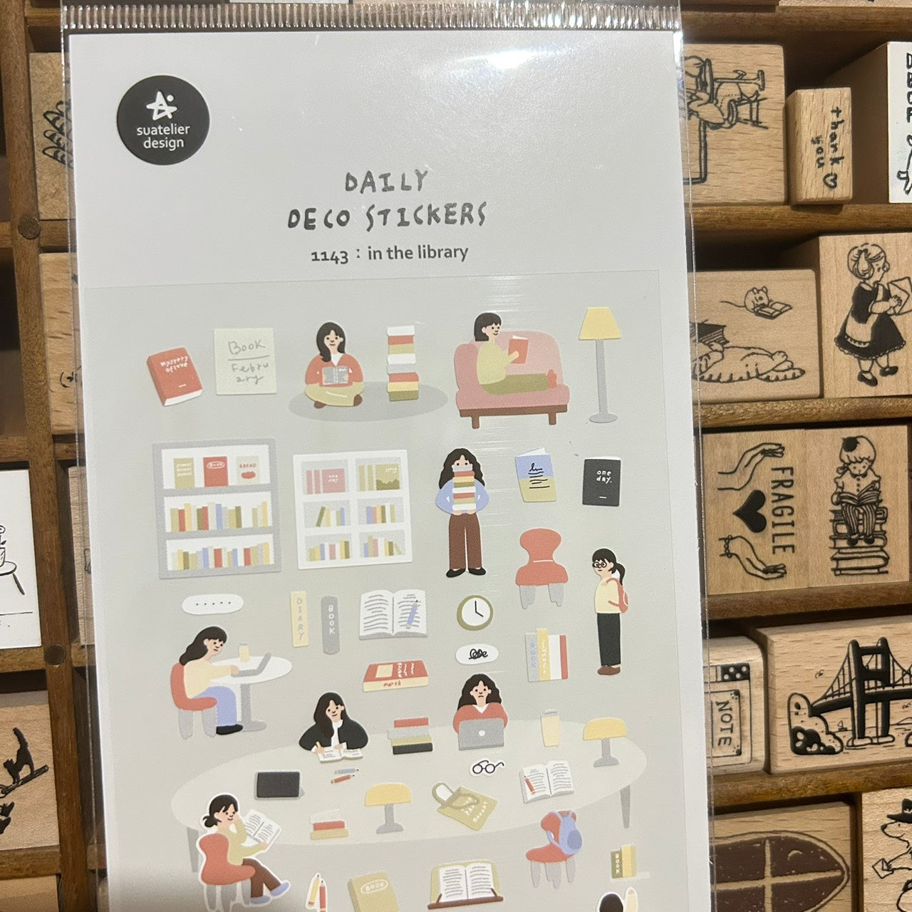 Suatelier In the Library Sticker Sheet