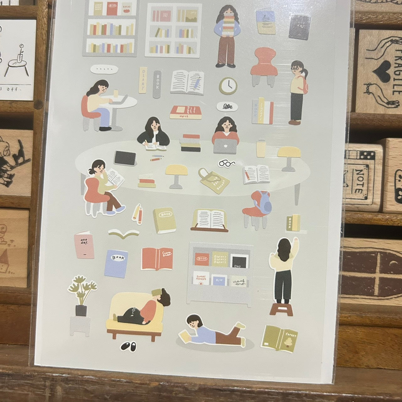 Suatelier In the Library Sticker Sheet