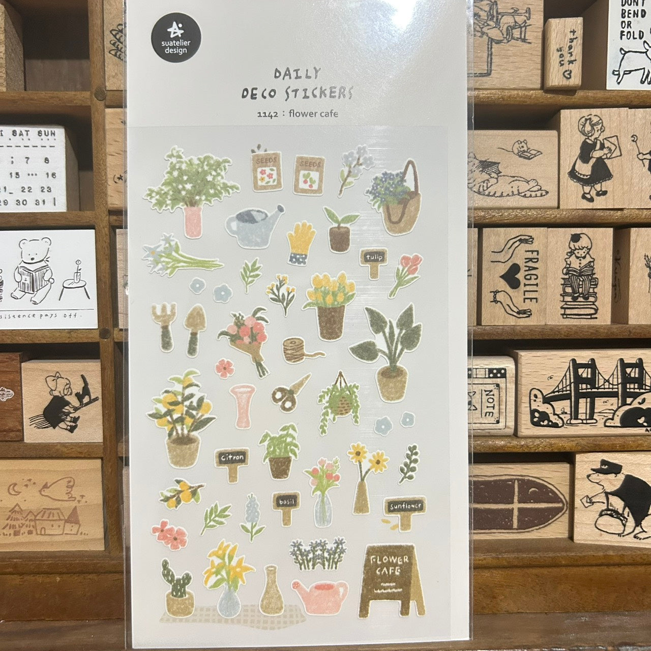 Suatelier Flower Cafe Sticker Sheet