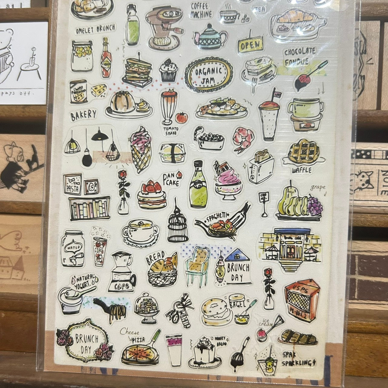 Sonia Brunch Day Transparent Sticker Sheet
