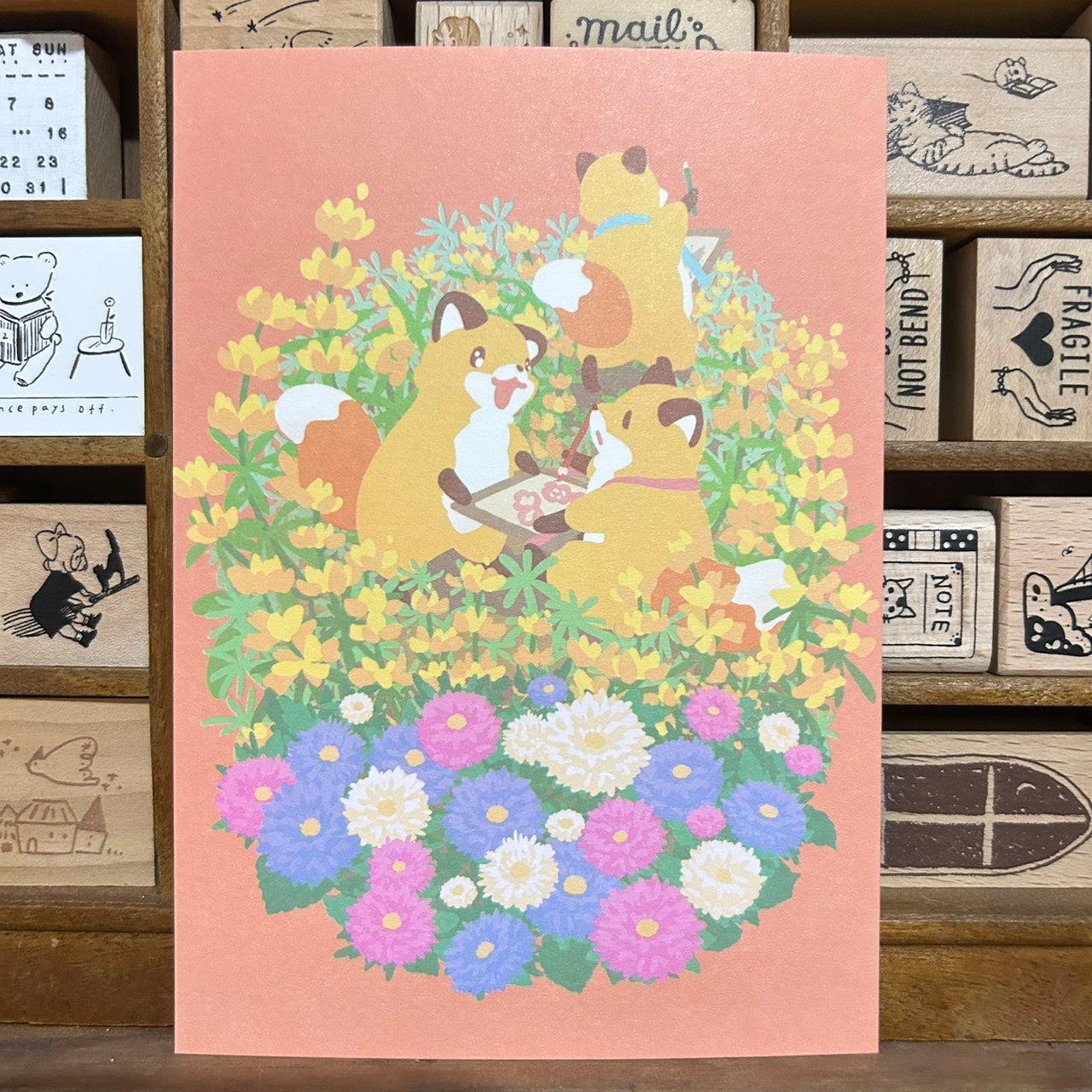 Kitsunebiyori Flower #4 Postcard