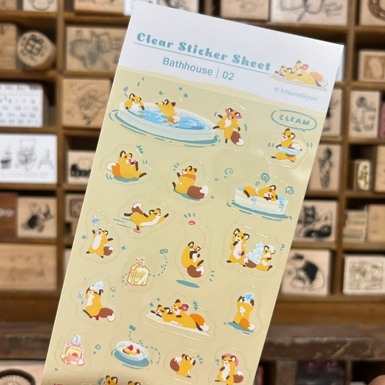 Kitsunebiyori Bathhouse Sticker Sheet