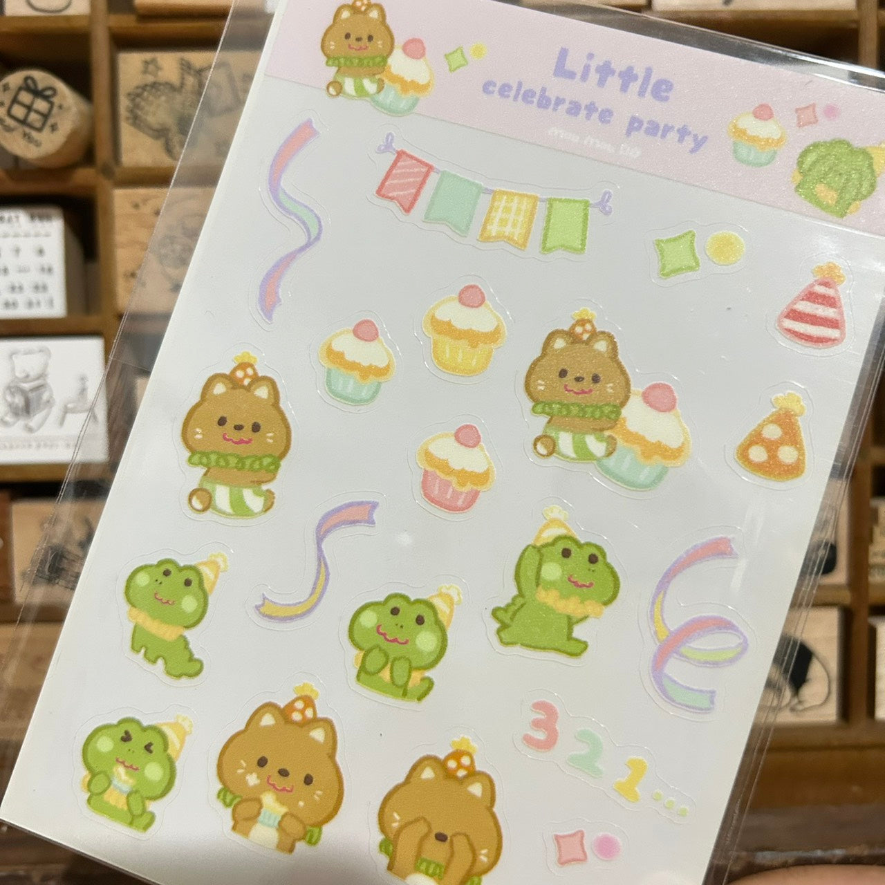Mou Mou Do Little Celebrate Party Transparent Sticker Sheet