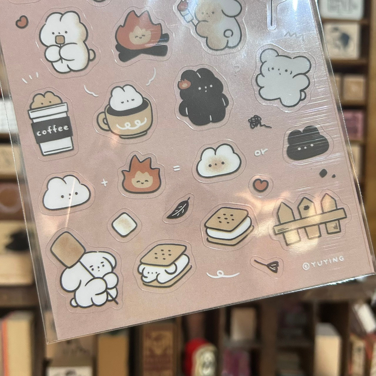YuYing Marshmallows Transparent Sticker Sheet