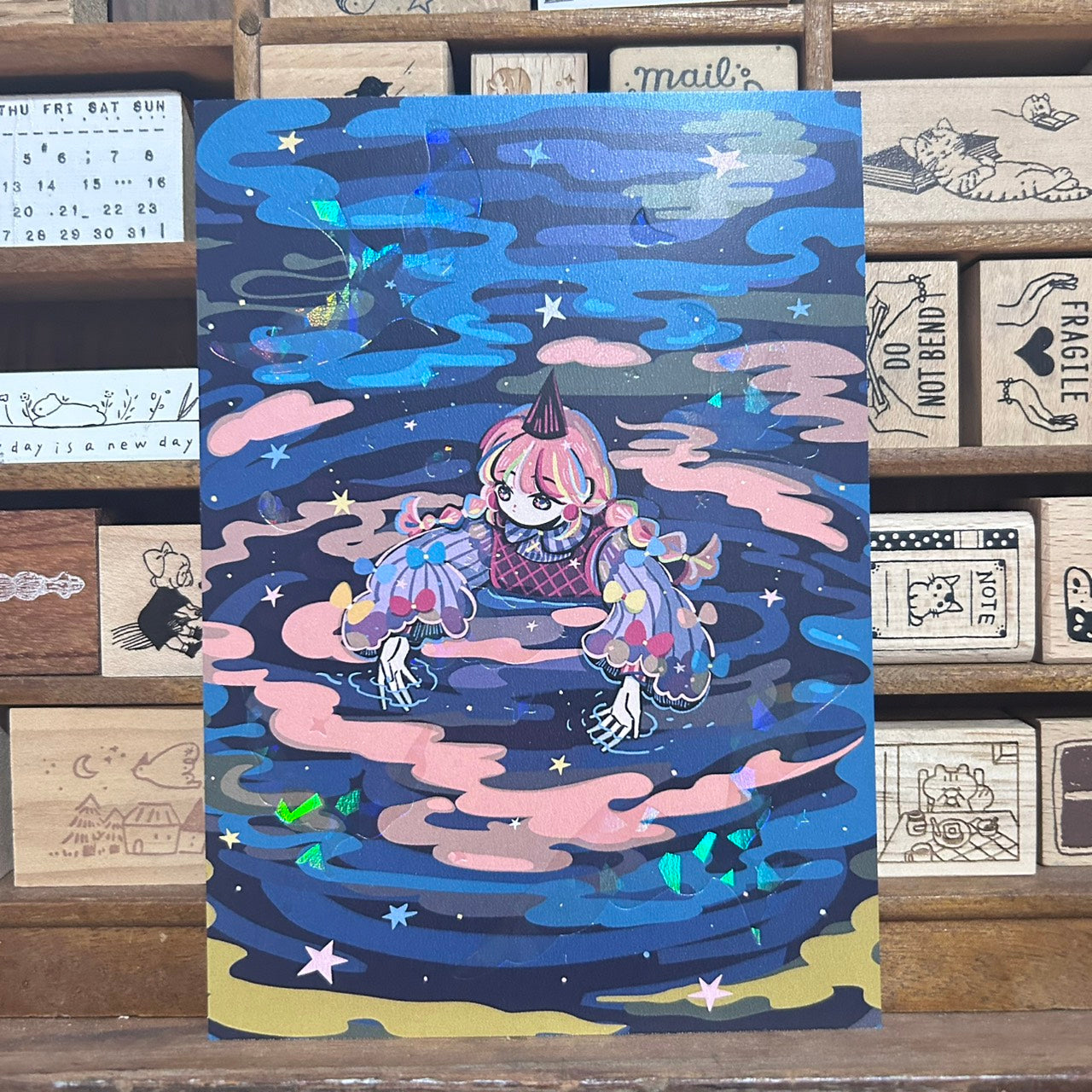 wohenlanduo Water Holographic Postcard