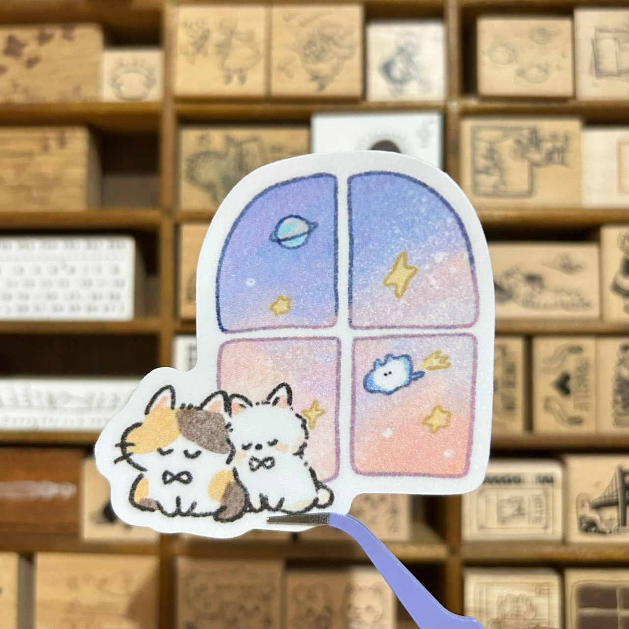 UBEE x tokubetsumemori Window Waterproof Sticker