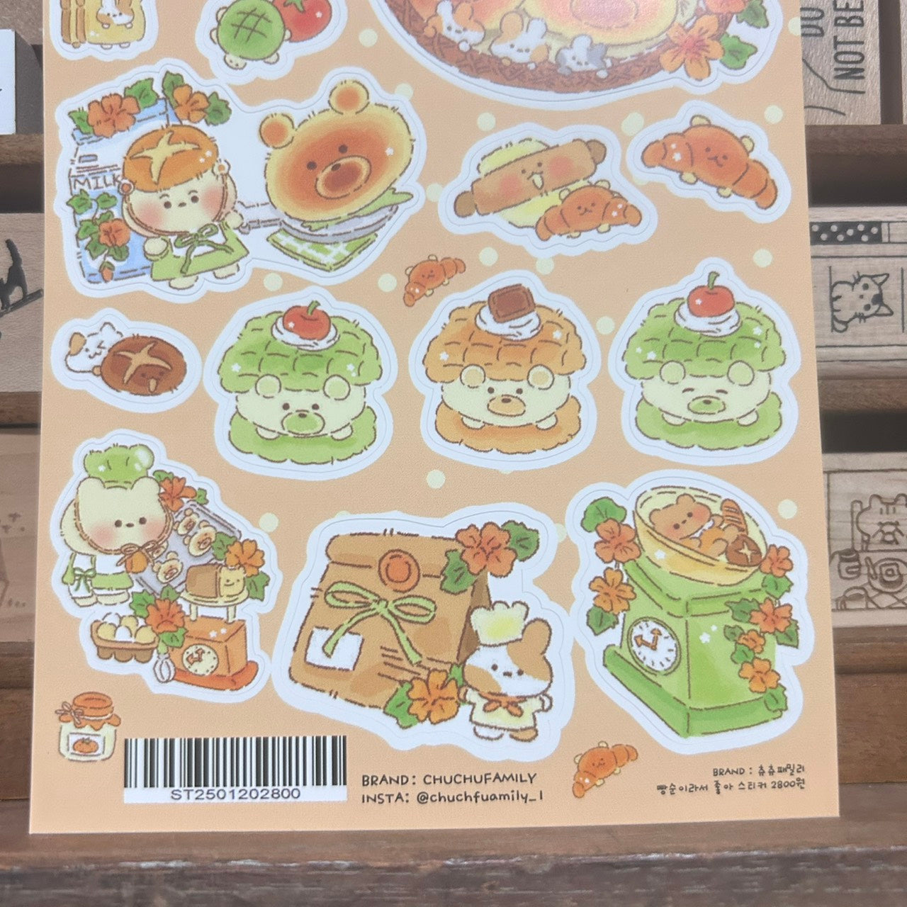 Chu Chu Family Bread Sticker Sheet