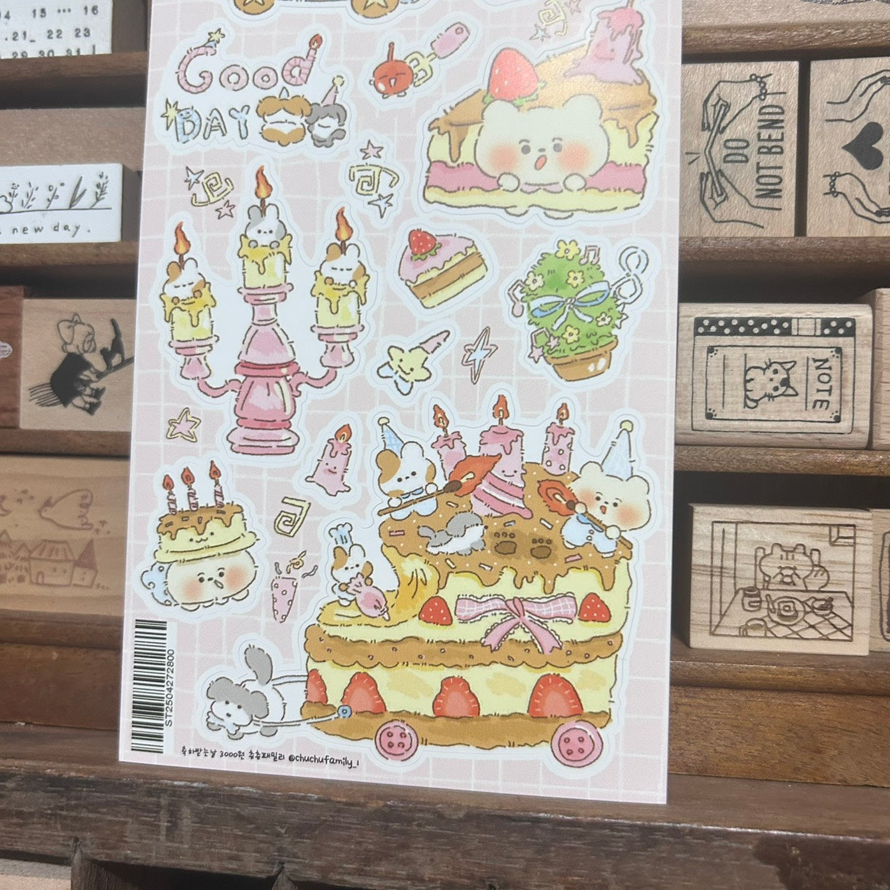Chu Chu Family Birthday Sticker Sheet