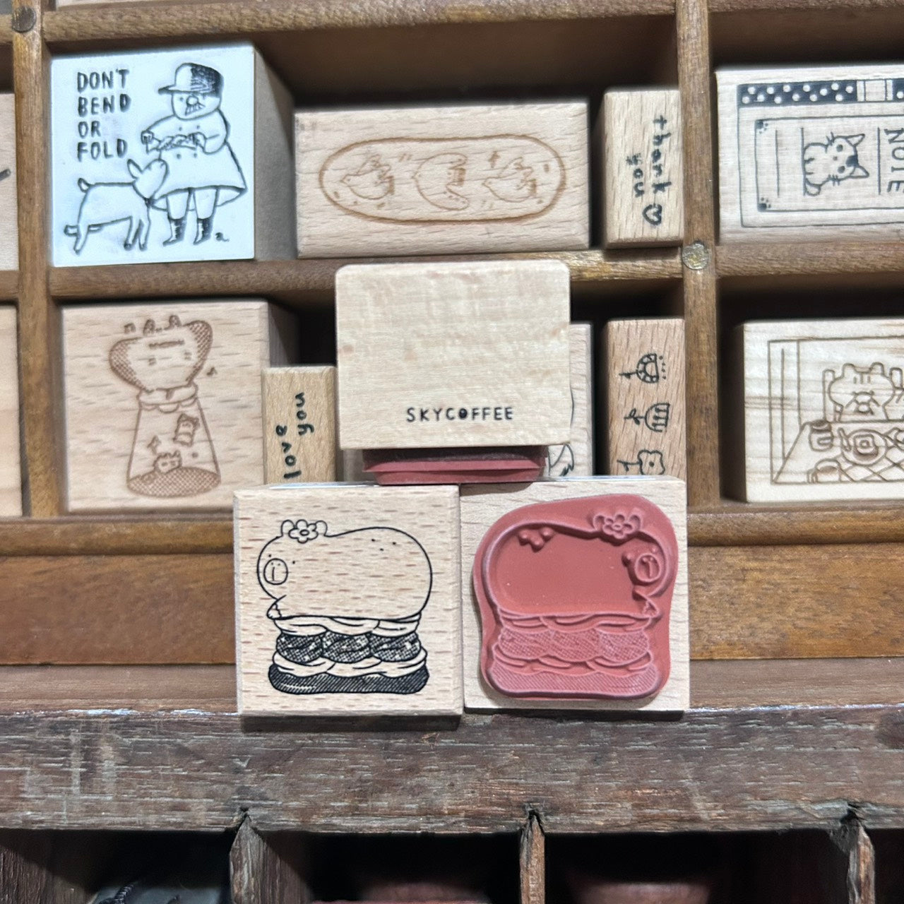 Sky Coffee Cabybara Sub Rubber Stamp