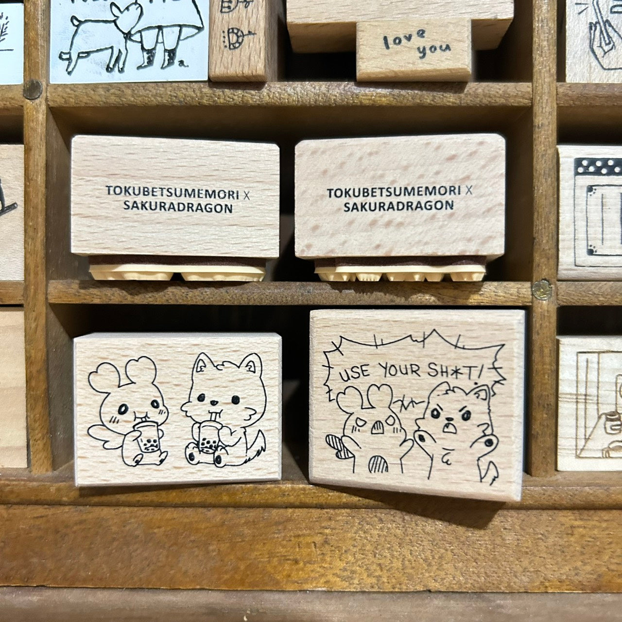 Tokubetsumemori x Sakuradragon Stamp Set