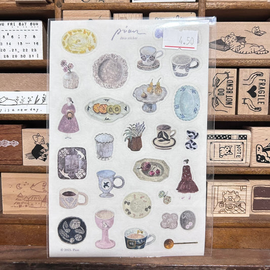 Pion Pottery Washi Sticker Sheet