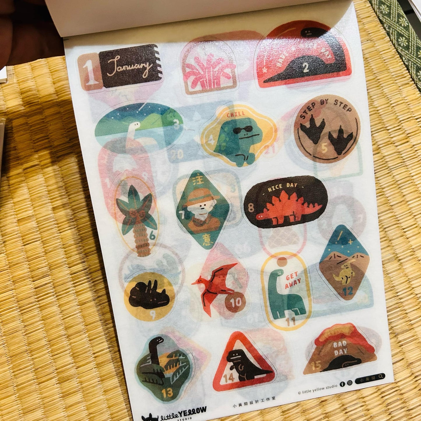 2022 Washi Date Camp/Travel Themed Daily Sticker Book