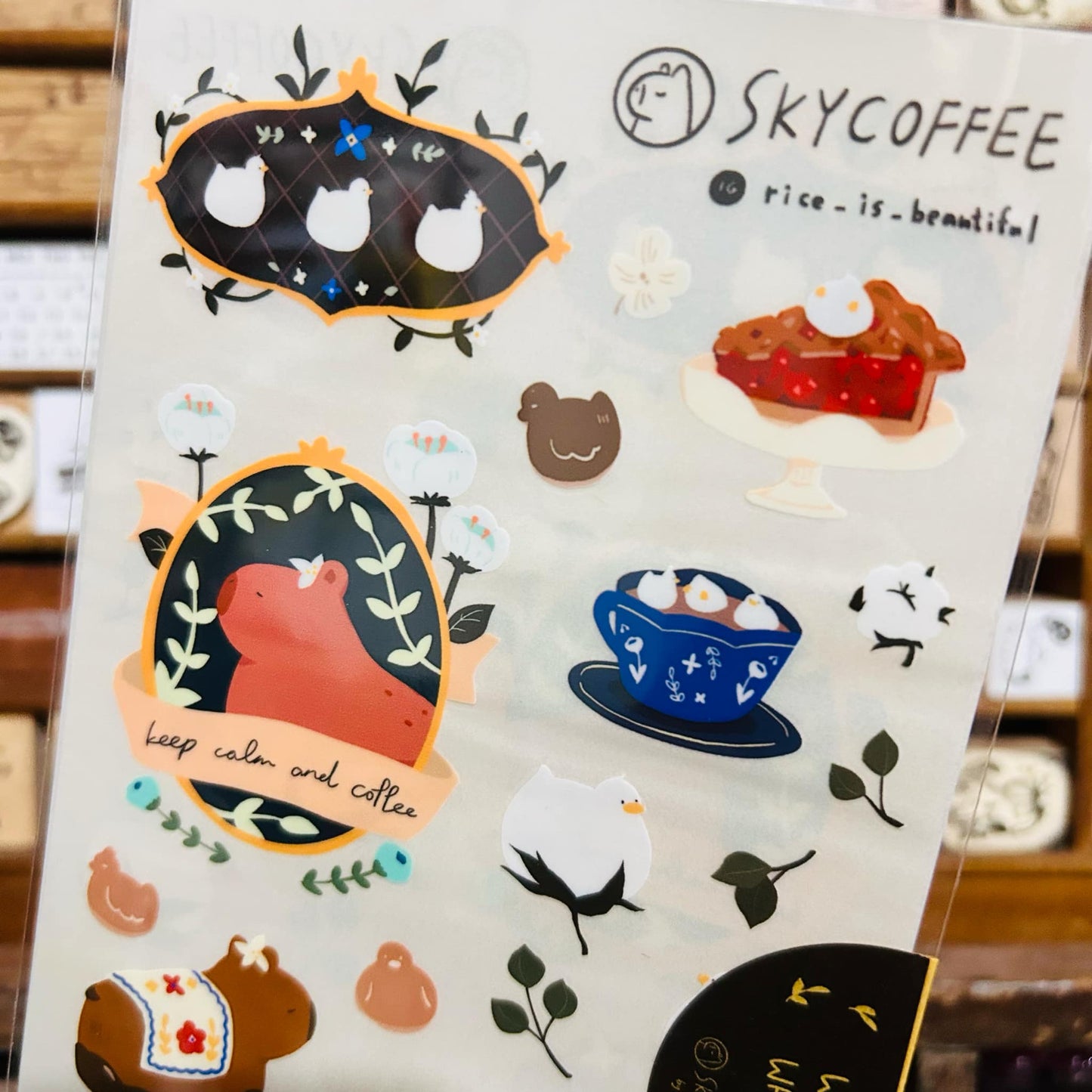 Sky Coffee Winter Whisper Transfer Sticker Sheet Set
