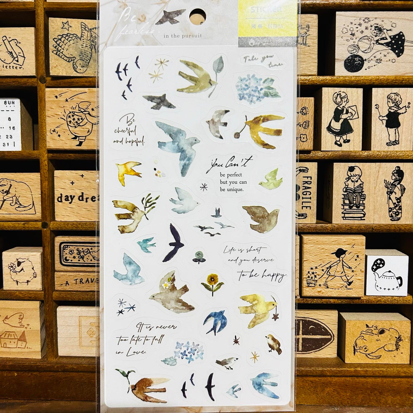 BERG x Pion Birds and Words Sticker Sheet